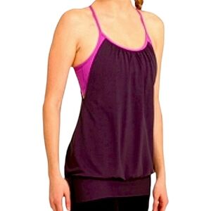 Lululemon No Limits Workout Tank Built In Bra Plum Size 8